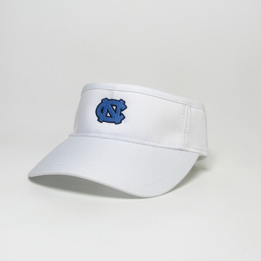 UNC Visor White Athletic Cool Fit Visor with Mini UNC Logo