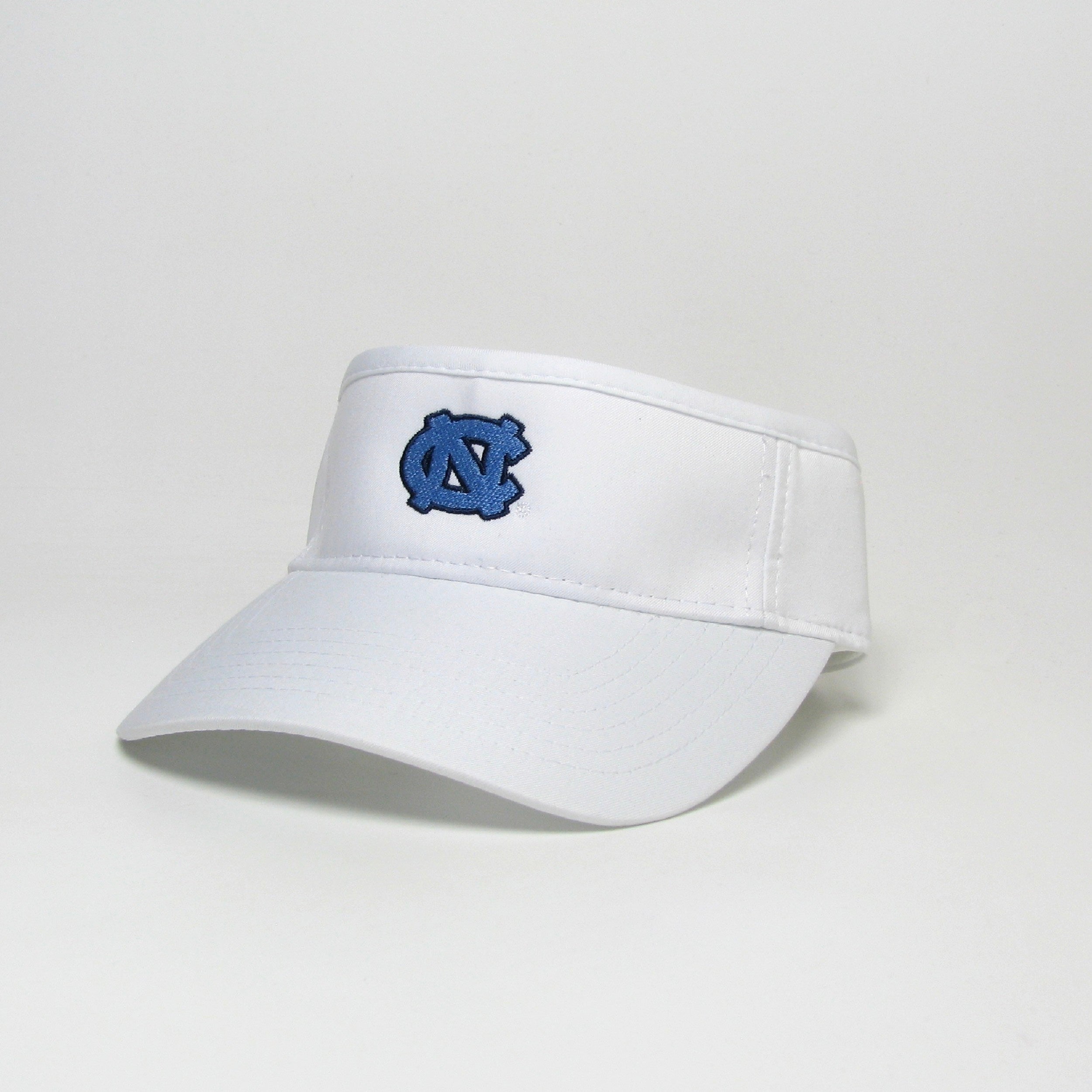 UNC Visor White Athletic Cool Fit Visor with Mini UNC Logo