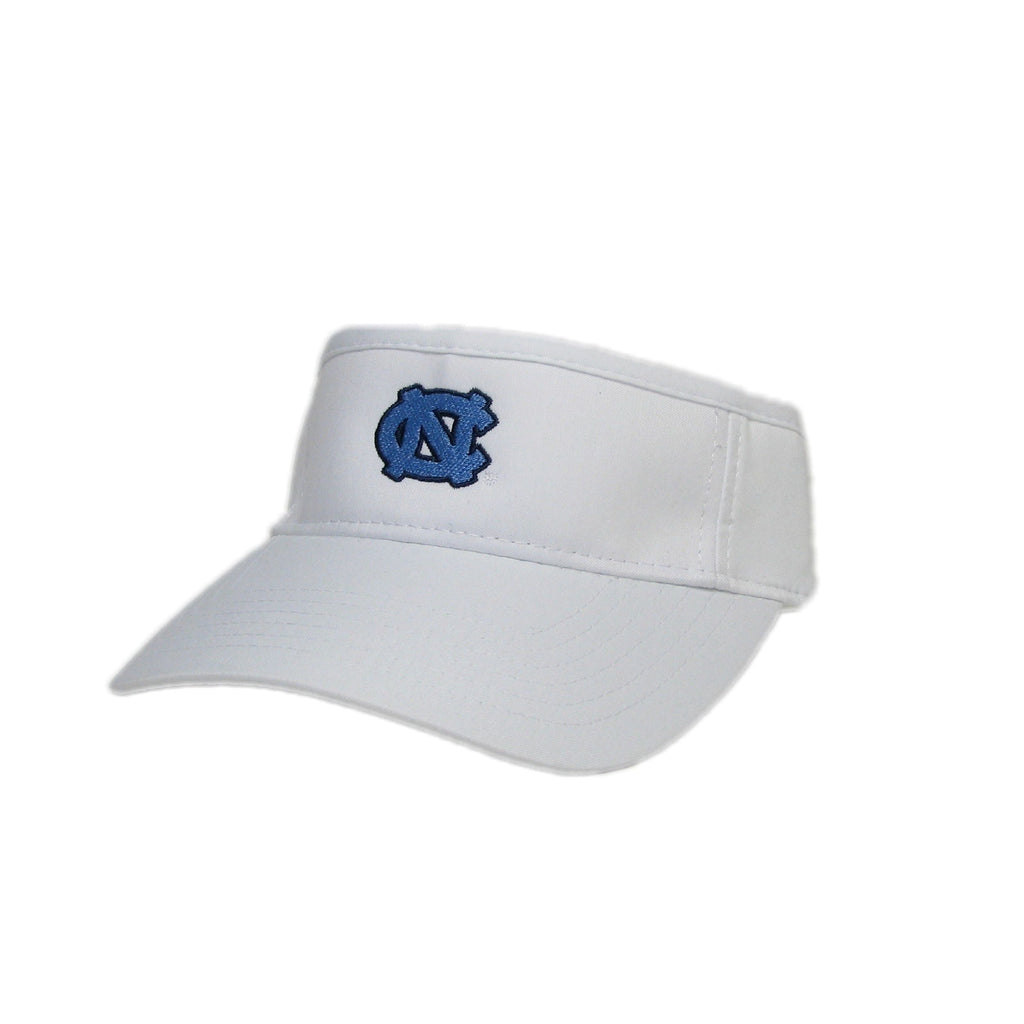 UNC Visor White Athletic Cool Fit Visor with Mini UNC Logo