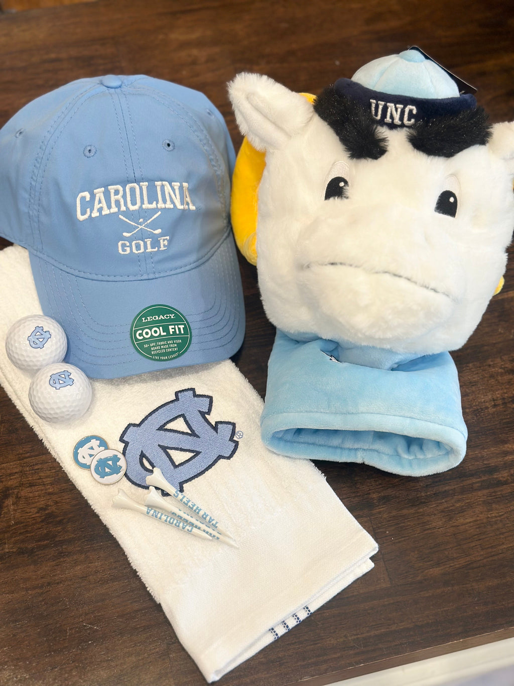UNC Golf Hat in Carolina Blue Dry Fit Adjustable